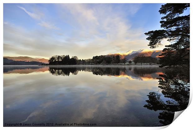 Derwentwater Reflections Print by Jason Connolly