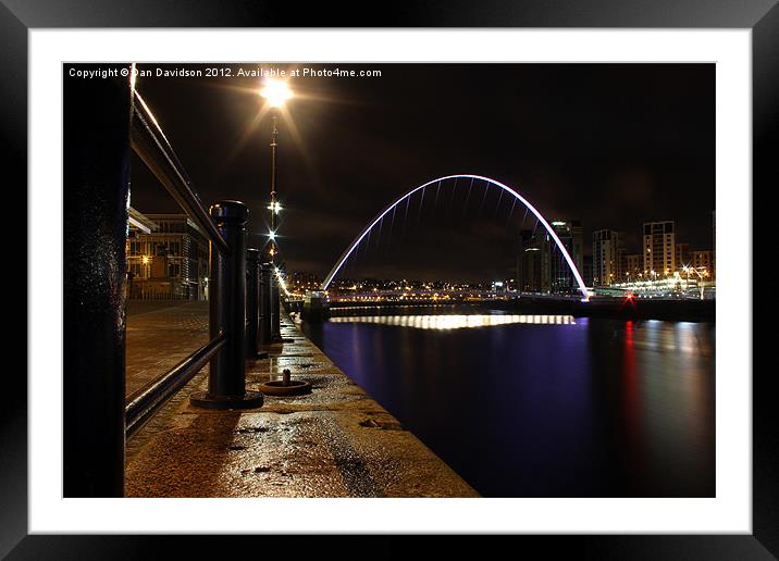 Newcastle meets Gateshead Framed Mounted Print by Dan Davidson