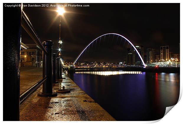 Newcastle meets Gateshead Print by Dan Davidson