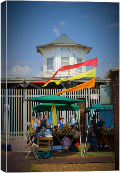 West Pier - Brighton Beach Canvas Print by Dan Fisher