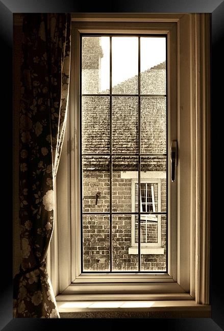 the upstairs window Framed Print by Heather Newton