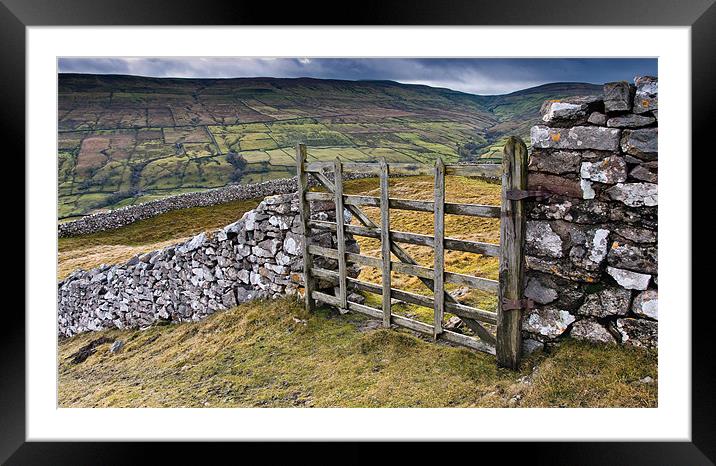 Yorkshire Dales Gate Swaledale Framed Mounted Print by Greg Marshall