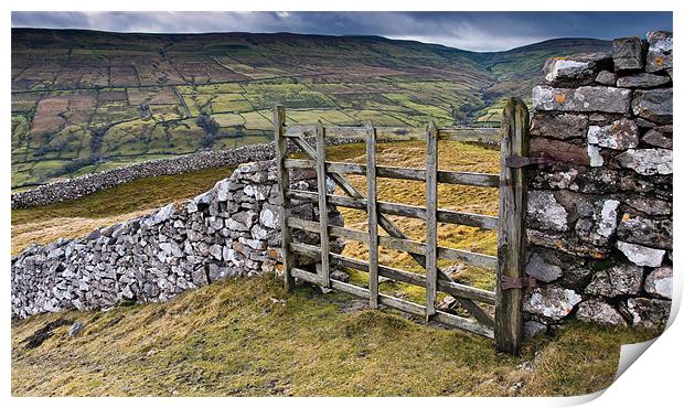 Yorkshire Dales Gate Swaledale Print by Greg Marshall