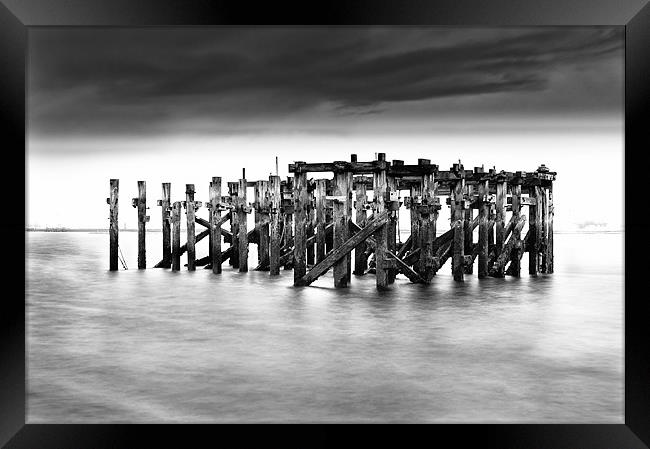 Abandoned jetty Redcar, South Gare Framed Print by Greg Marshall