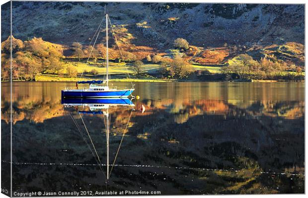 Little Boat On Ullswater Canvas Print by Jason Connolly