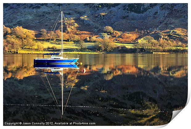 Little Boat On Ullswater Print by Jason Connolly