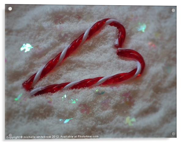 Christmas Love.... Acrylic by michelle whitebrook