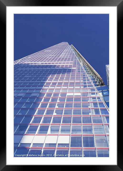 The Shard in London Framed Mounted Print by stefano baldini