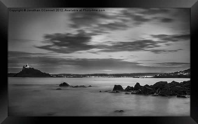 St Michaels Mount by Night Framed Print by Jonathan OConnell