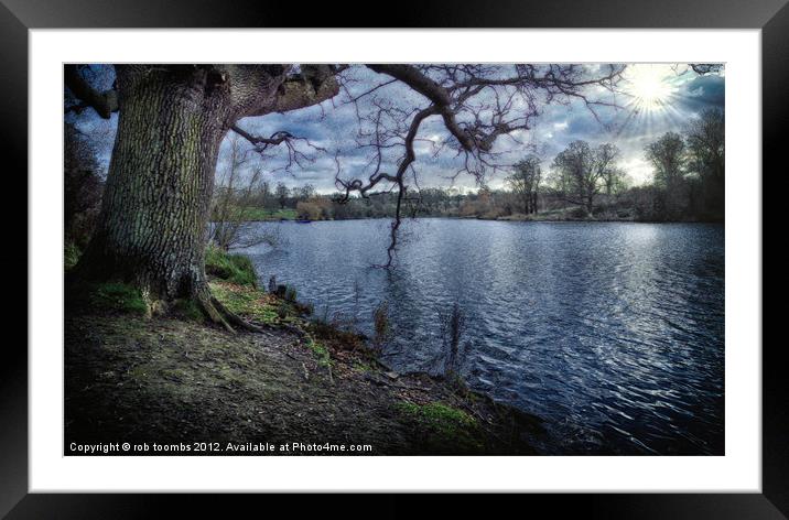 MOTE PARK LAKE Framed Mounted Print by Rob Toombs