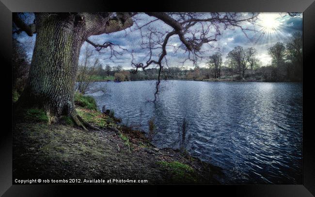 MOTE PARK LAKE Framed Print by Rob Toombs