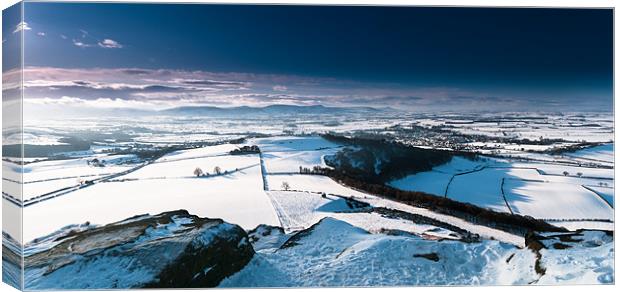 Cleveland Hills from Roseberry Topping Canvas Print by Greg Marshall