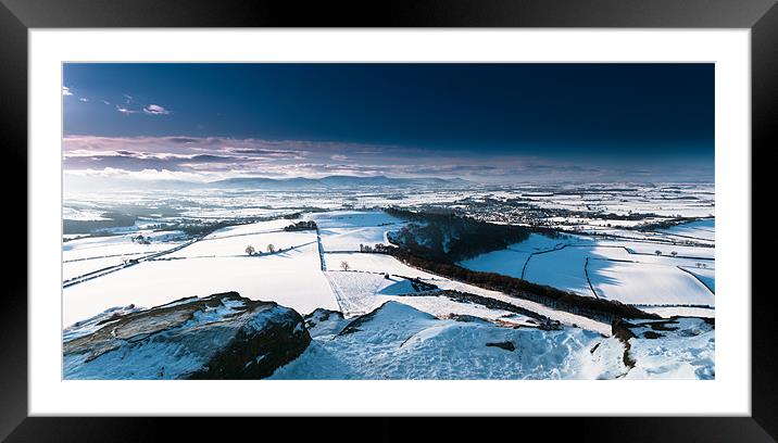 Cleveland Hills from Roseberry Topping Framed Mounted Print by Greg Marshall