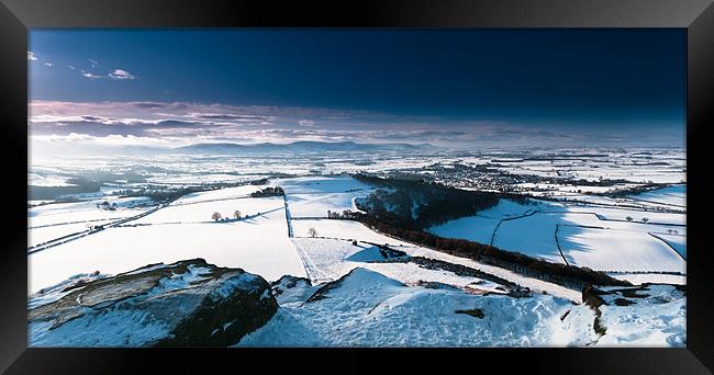 Cleveland Hills from Roseberry Topping Framed Print by Greg Marshall