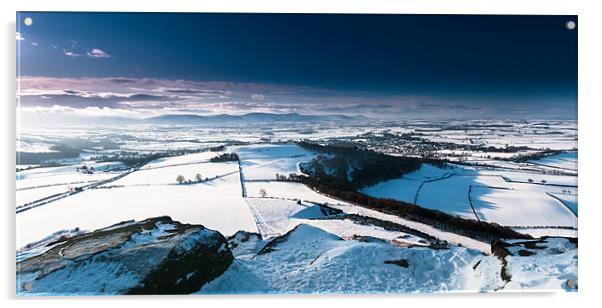 Cleveland Hills from Roseberry Topping Acrylic by Greg Marshall