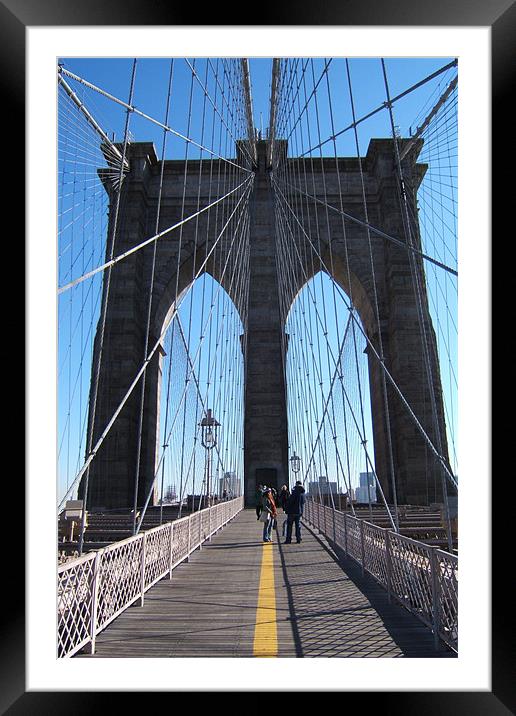 Brooklyn Bridge  Framed Mounted Print by Tim Duck