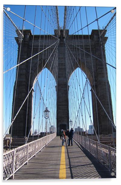 Brooklyn Bridge  Acrylic by Tim Duck
