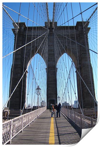 Brooklyn Bridge  Print by Tim Duck