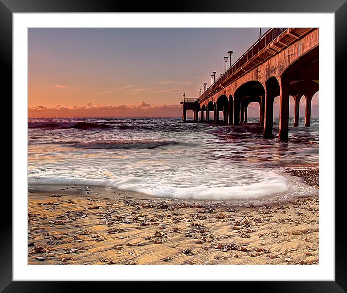 Golden Pier at Boscombe Framed Mounted Print by Jennie Franklin