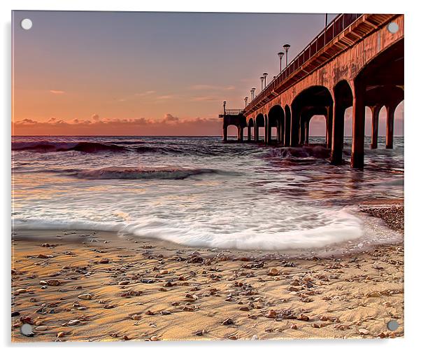 Golden Pier at Boscombe Acrylic by Jennie Franklin