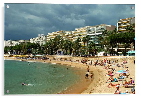 Cannes Beach Acrylic by Jamie Stokes