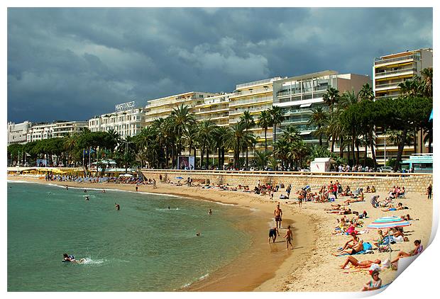 Cannes Beach Print by Jamie Stokes
