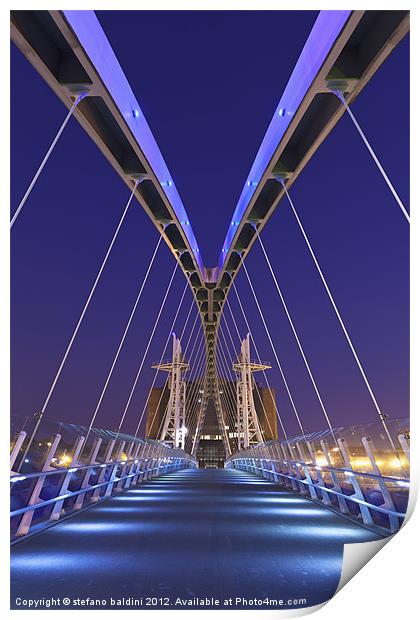 The Lowry bridge Print by stefano baldini