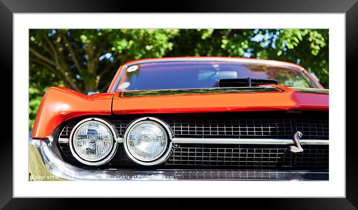 Ford Torino Cobra Classic Car Framed Mounted Print by Philip Pound