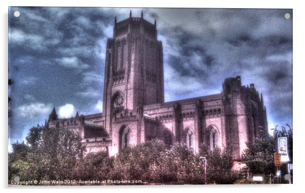 Liverpool Anglican Cathedral Acrylic by John Wain