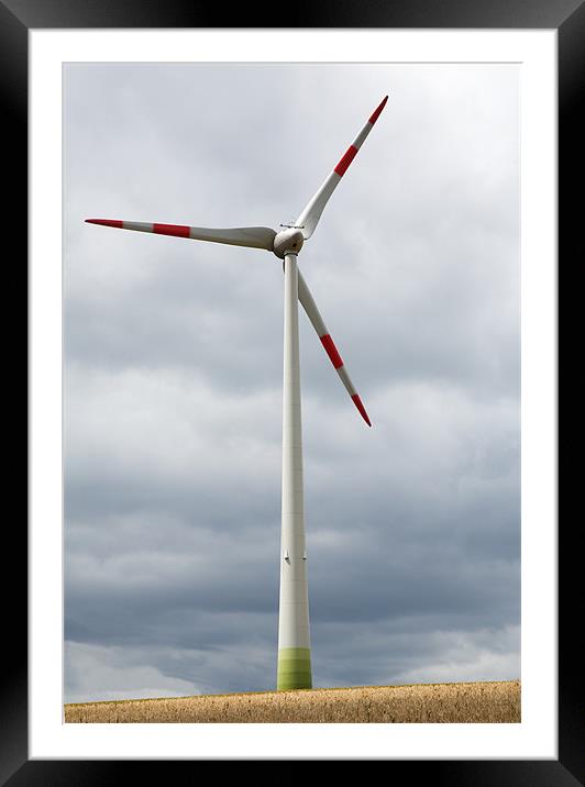Wind turbine in Germany Framed Mounted Print by Ian Middleton