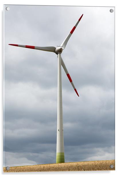 Wind turbine in Germany Acrylic by Ian Middleton