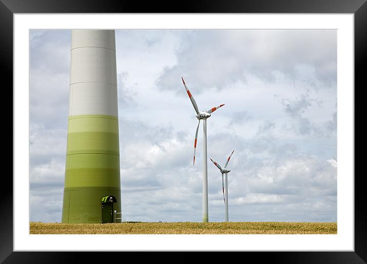 Wind farm in Germany Framed Mounted Print by Ian Middleton