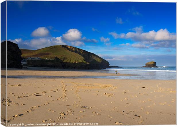 Portreath, Cornwall Canvas Print by Louise Heusinkveld