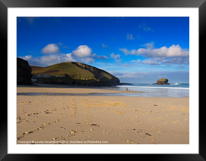 Portreath, Cornwall Framed Mounted Print by Louise Heusinkveld