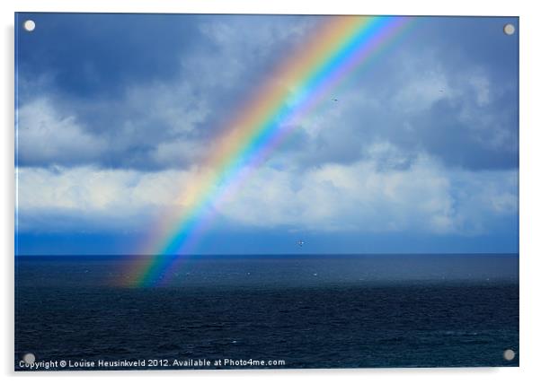Rainbow over the Atlantic Ocean Acrylic by Louise Heusinkveld