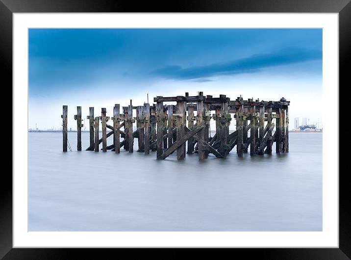 Abandoned jetty Redcar, South Gare Framed Mounted Print by Greg Marshall