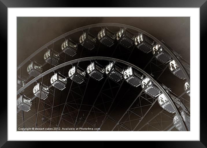 Manchester Wheel 4 Framed Mounted Print by stewart oakes