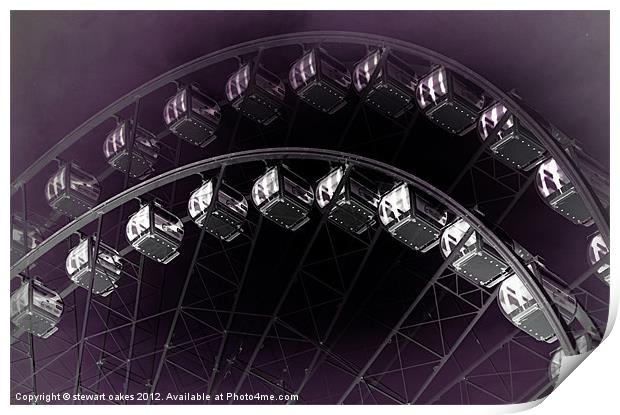 Manchester Wheel 5 Print by stewart oakes