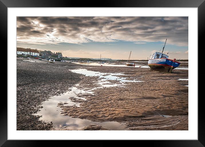 Tides out at Burnham Overy Staithe Framed Mounted Print by Stephen Mole