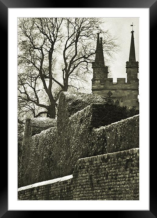 View of Penshurst Church Framed Mounted Print by Dawn Cox