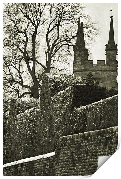 View of Penshurst Church Print by Dawn Cox