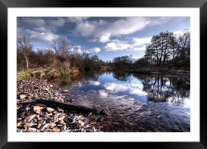 The River Culm at Five Fords Framed Mounted Print by Rob Hawkins