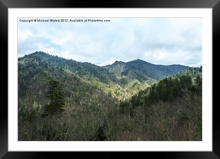 Cloudy Mountain 2 Framed Mounted Print by Michael Waters Photography