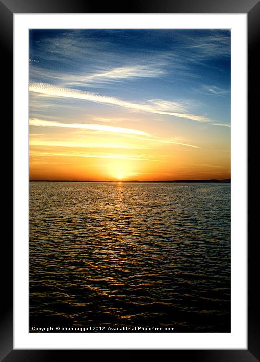 Sharm Sunrise 4 Framed Mounted Print by Brian  Raggatt