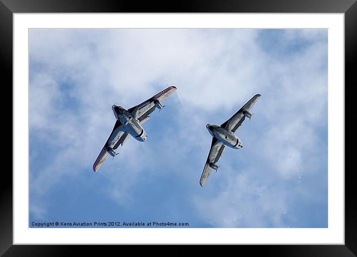 Hawker Hunter Pair Framed Mounted Print by Oxon Images