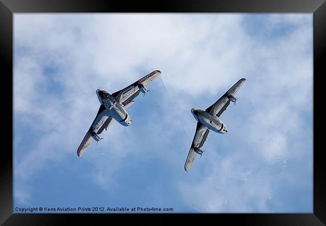 Hawker Hunter Pair Framed Print by Oxon Images