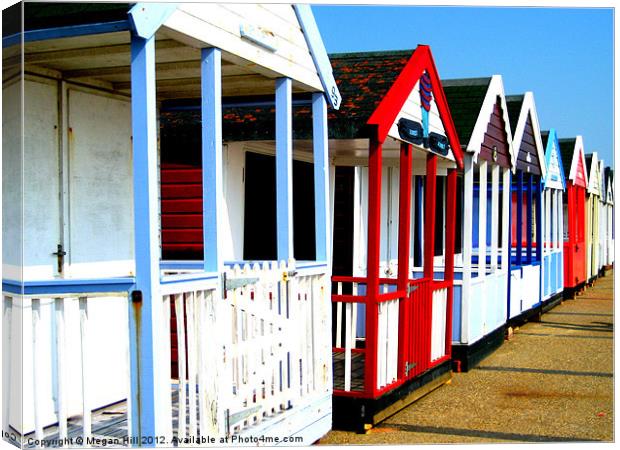 Southwold Beach Huts Canvas Print by Megan Winder