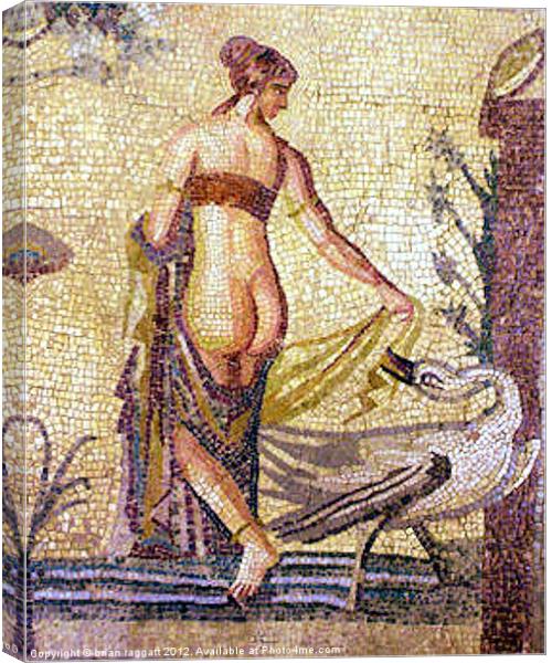 Roman Mosaic Paphos Cyprus Canvas Print by Brian  Raggatt