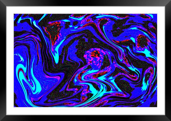 Abstract Swirl Art Framed Mounted Print by David Pyatt