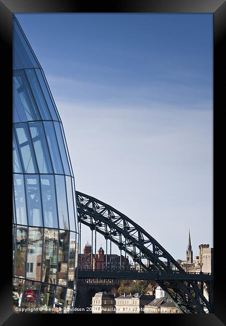 Newcastle - New & Old Framed Print by George Davidson